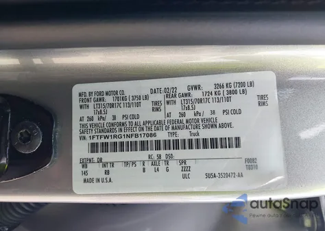 2022 Ford F-150 Raptor from USA, damaged, VIN 1FTFW1RG4NFB91683